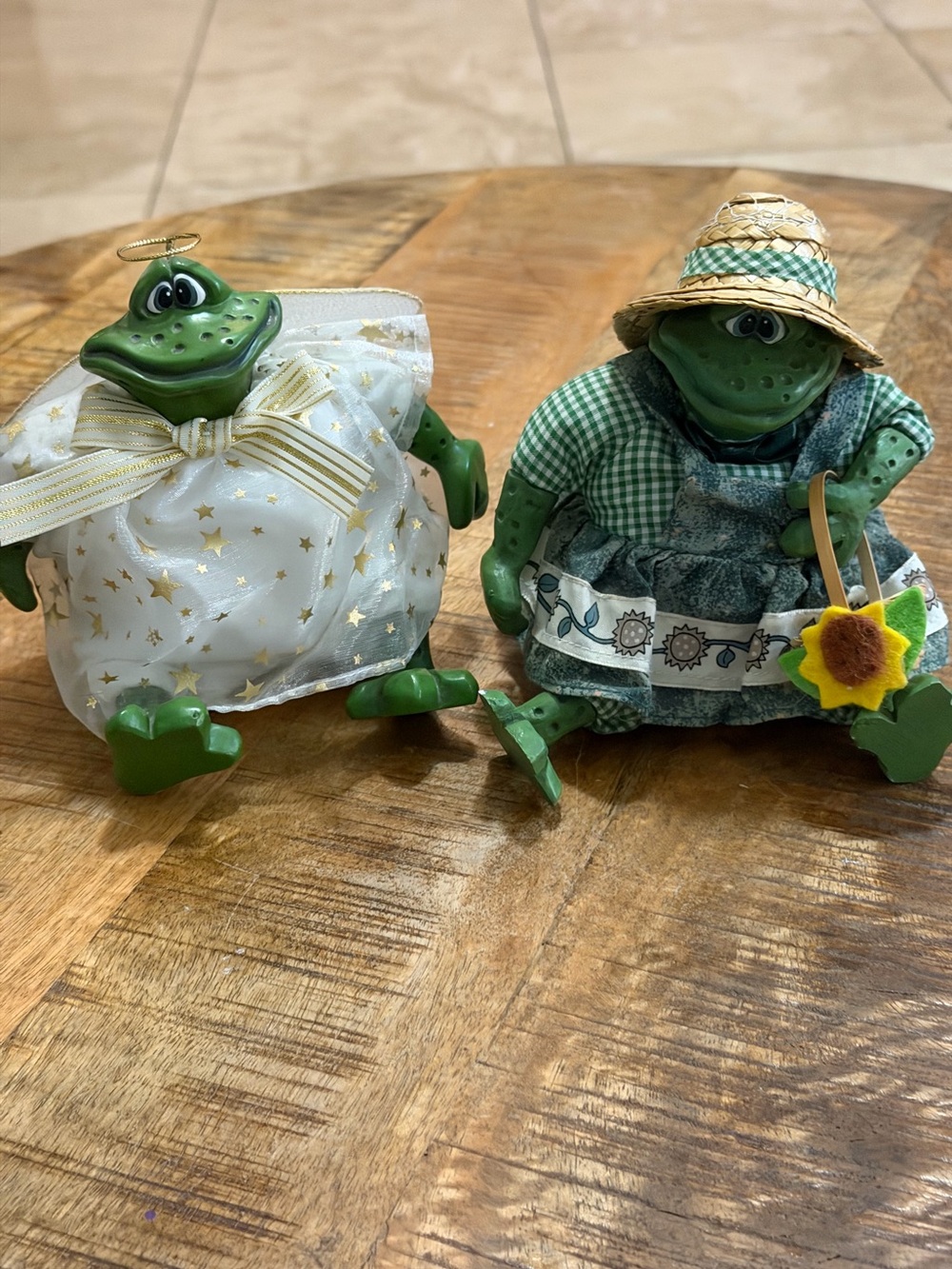 Vintage 1996 Cherub Kathleen Kelly Frog Dolls Pair Kelly Critter Factory Angels